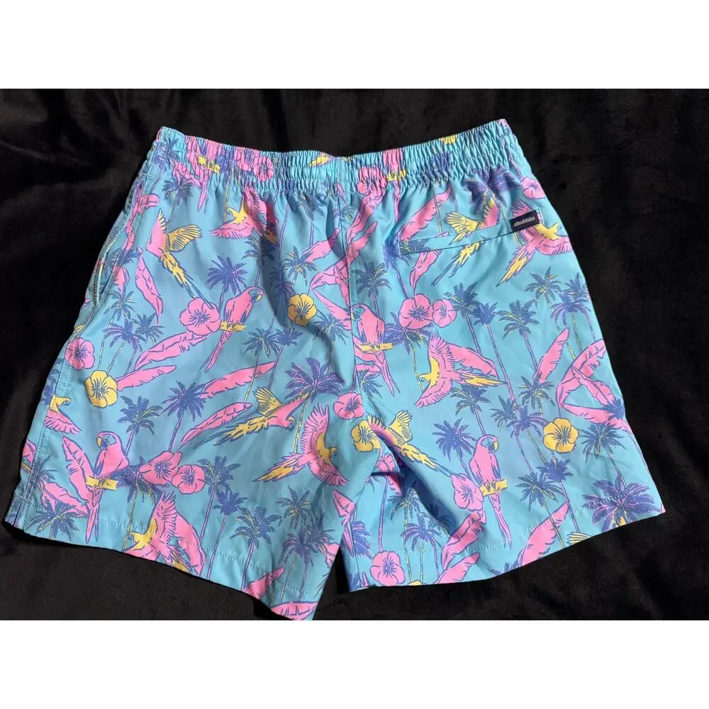 Chubbies Mens FLOCKED PARTIES Boxer Liner Swim Suit Trunks Large L